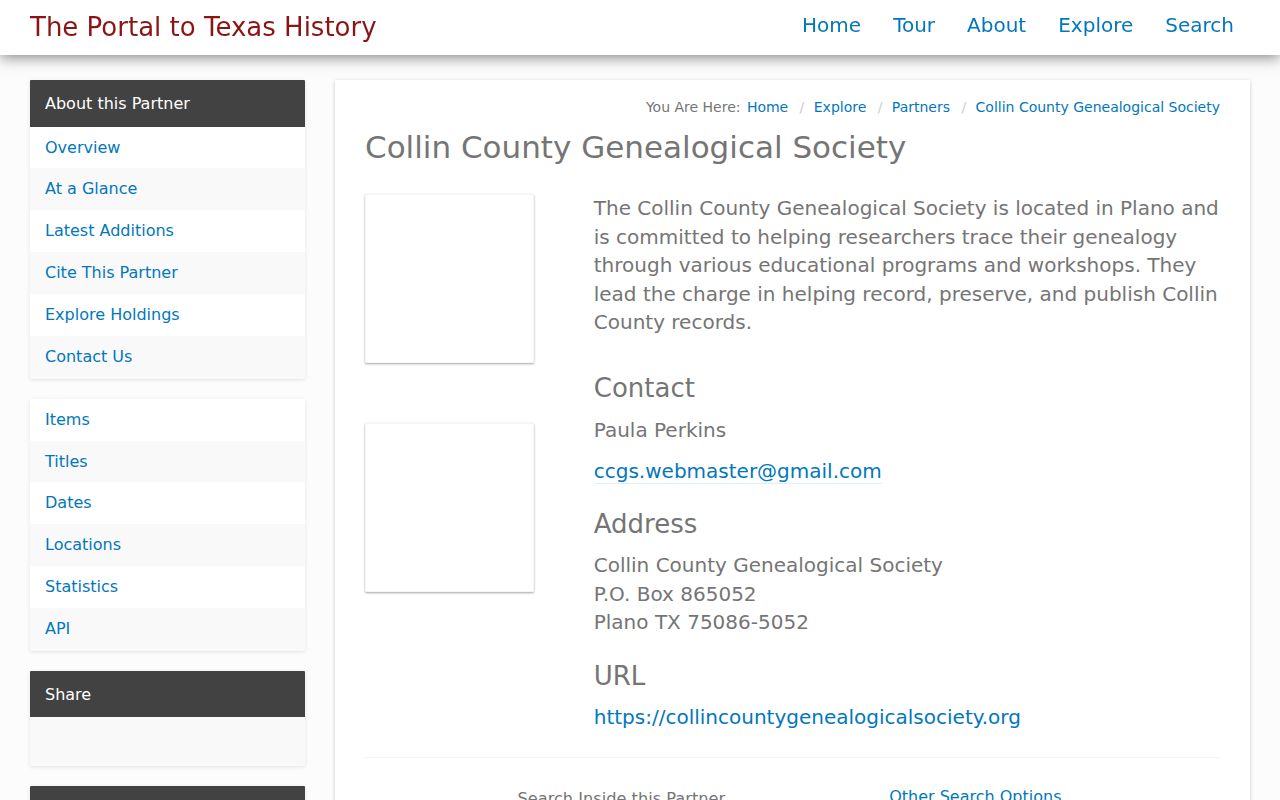 Plano city directory CCGS digitized holdings at the UNT Portal to Texas History