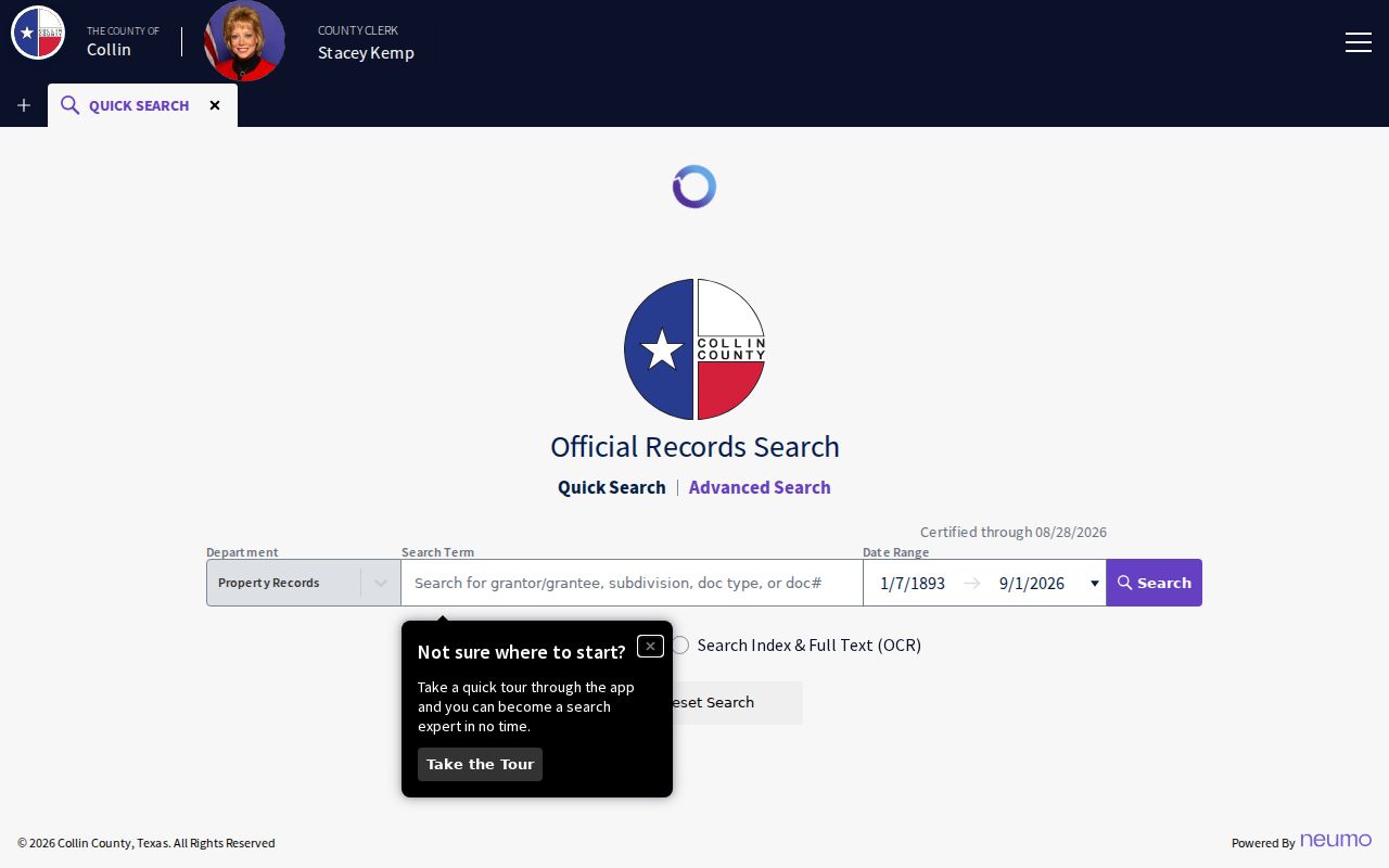 Plano previous residents deed-chain search in the Collin County Clerk index