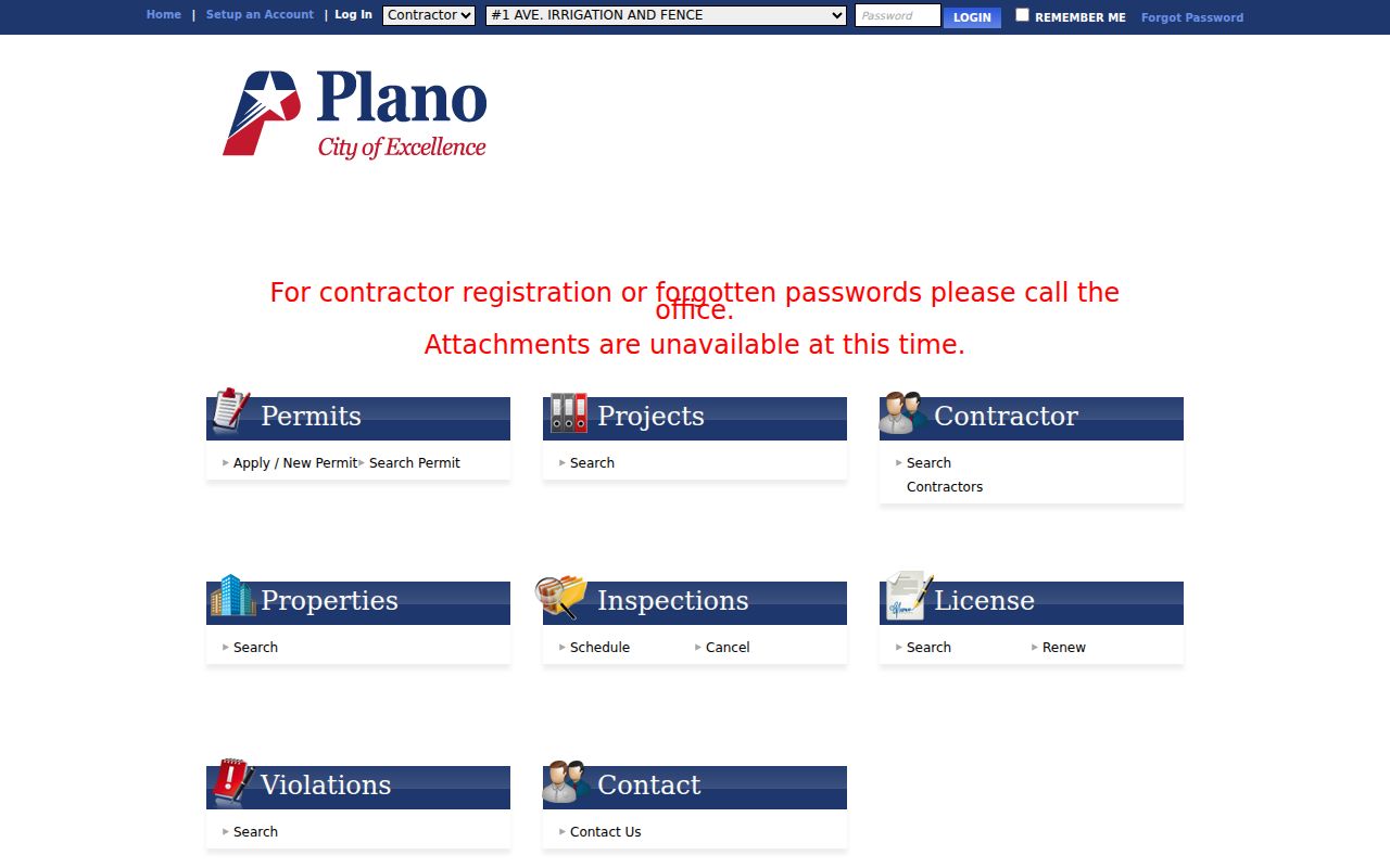 Plano street directory eTRAKiT permit and property search gateway